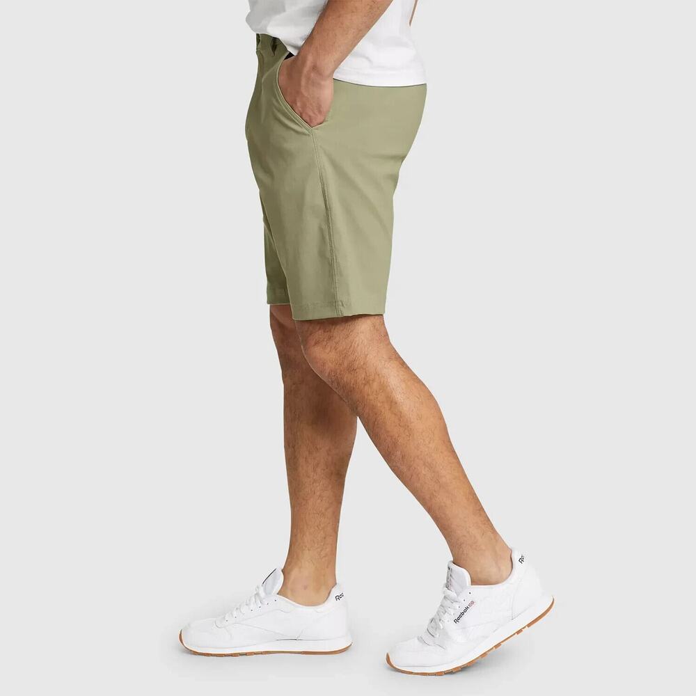 NWT Eddie Bauer Horizon Guide 10" Chino Shorts Stretch Eucalyptus Green Men's 42 - Picture 11 of 11